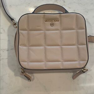 Michael Kors Cream Quilted Crossbody Bag